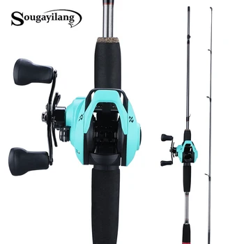 

Sougayilang 1.8m Super Light Casting Fishing Rod M Power Lure 2Section Fast Action Fishing Rod Set Lure Weight Casting Reels Set