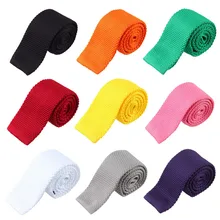 Галстук для мужчин, стиль, модный мужской однотонный цветной галстук, вязаные галстуки, галстук, обычный тонкий классический тканый галстук, узкие галстуки