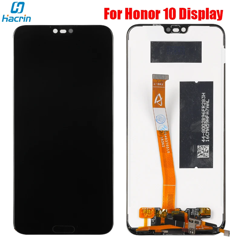 

Display For Huawei Honor 10 LCD Display+Touch Screen With Fingerprint Button Glass Panel Replacement For Honor 10 LCD Display