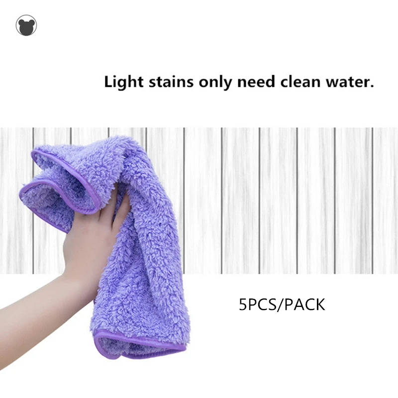 

5 pcs Plush Microfiber cloth household cleaning cloth better than cotton kitchen towels micro fiber towel kitchen towel thick