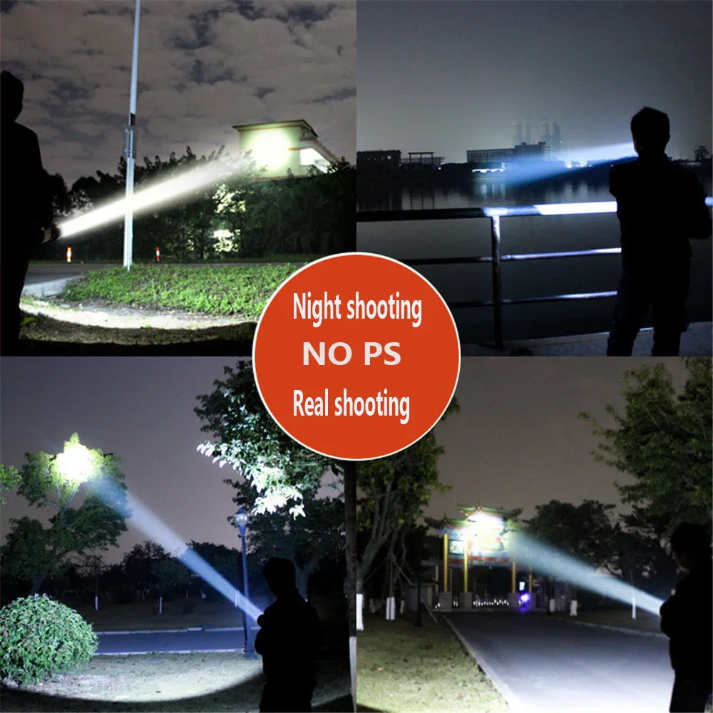 Lanterna de Uso Lidar com Lanterna de Acampamento Espera para Outdoos Lumens Longo Recarregável Busca Luz Mão Ultra-longa 50000 80w Led 17 led recarregável busca luz mão lidar com