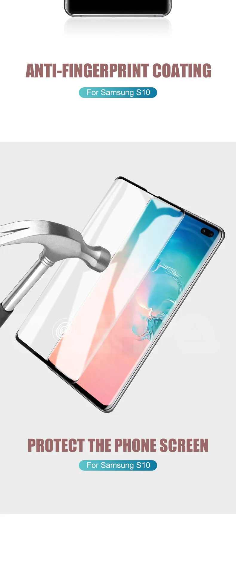 100D полное покрытие из закаленного стекла для samsung Galaxy S10 S9 S8 Plus S7 Edge glass Note 10 Pro 9 8 Защитная пленка для экрана