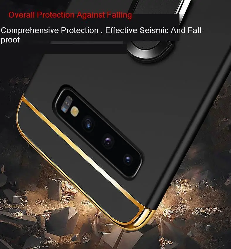 Для samsung Galaxy S10 S9 S8 Plus S10e магнитный автомобильный чехол держатель для пальцев кольцо Чехлы Жесткий Полный Защитный чехол S10 Plus чехол
