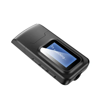 

USB Interface Portable 3.5mm Receiver Transmitter Fast Speed Bluetooth 5.0 Wireless Audio Adapter Stereo HIFI LCD Display Stable