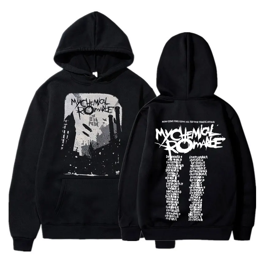 Толстовка с капюшоном My Chemical Romance для мужчин и женщин черная толстовка блестящая