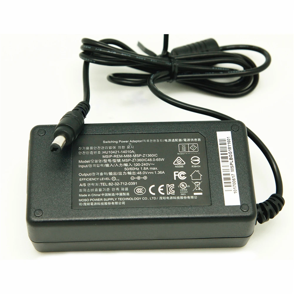 

Replacement Power Supply for Haikang POE Video Recorder MSP-Z1360IC 48.0-65W DC48V 1.36A Power Supply