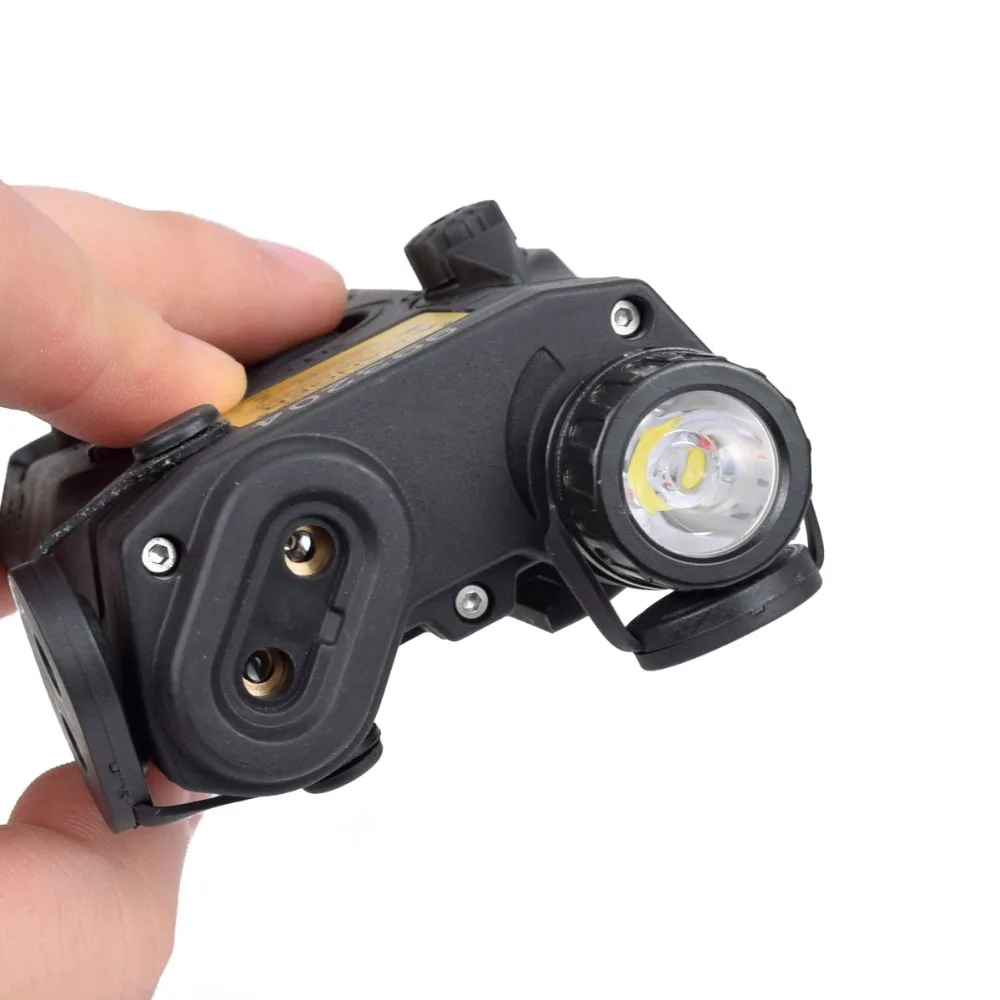 Lanterna para Padrão Pistola de ar Laser Branco Led Strobe 20mm Ferroviário Visão Noturna Caça Rifle um - Peq-15 Red Dot 10 Um PEQ-15 red dot laser branco led