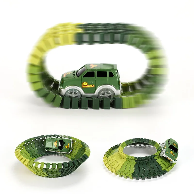 Детские блестящие детские игрушечные машинки динозавр трек автомобиль собрать Многофункциональный 142 шт. Пряжка EletericToys подарки на день рождения для мальчиков