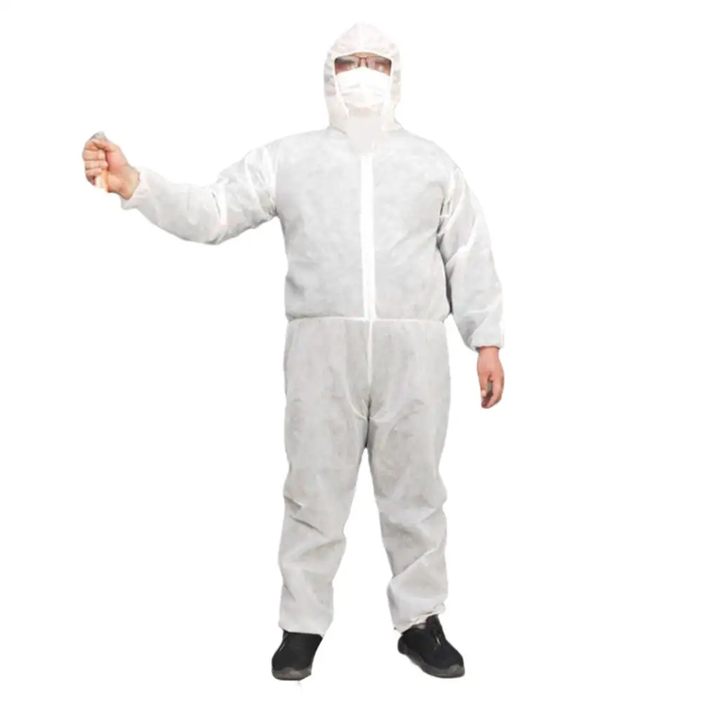 

Unisex Disposable Isolation Gown Cover Laboratory Hospital Jumpsuit Dust Proof Anti-spit Protection Coverall Clothing