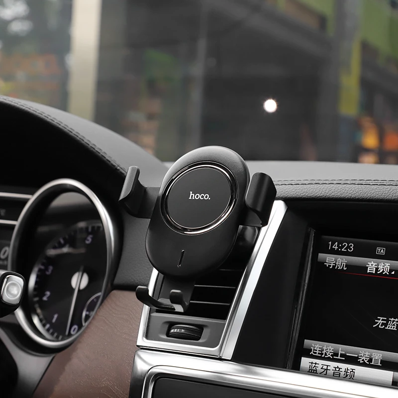 HOCO CW17 5 шт./лот автоматическое зажимное автомобильное беспроводное зарядное устройство для Iphone 11 Pro XR XS huawei P30 Pro автомобильный держатель телефона