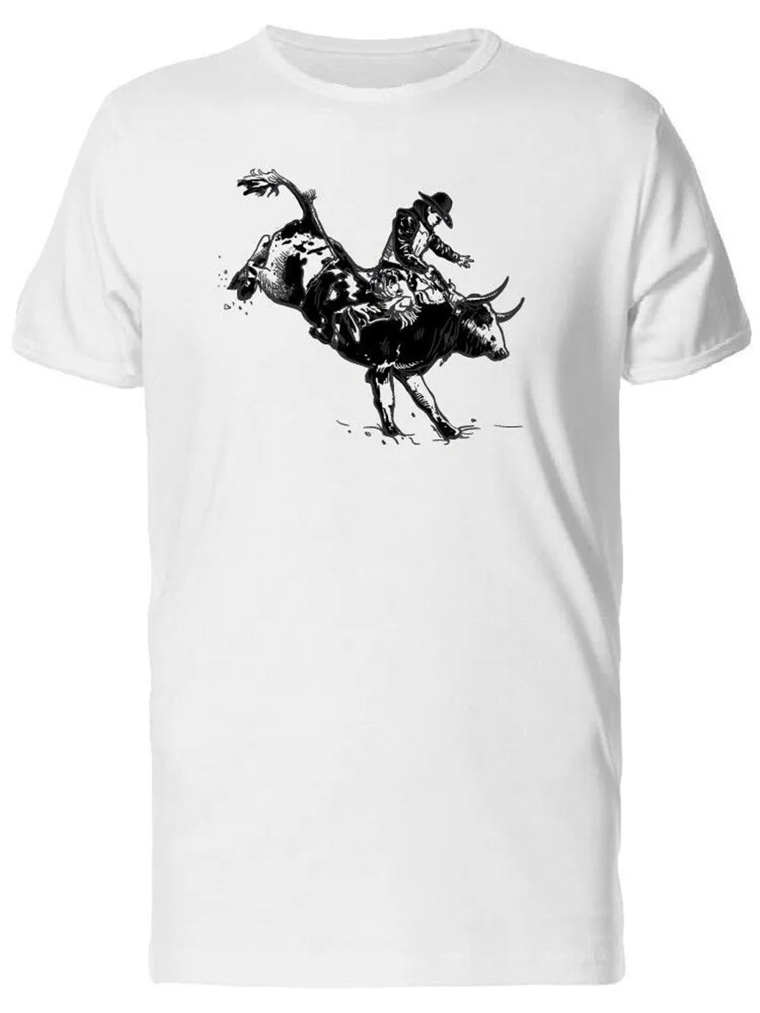 Cowboy Doing Rodeo Men Tee -Image By New Unisex Funny Shirt |