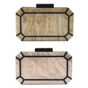 

Women Elegant Clutch Evening Bag Bridal Party Prom Purse Acrylic Handbag