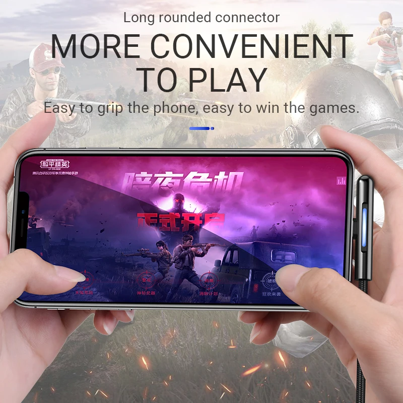 hoco зарядный кабель для lightning usb зарядник для iphone x xs max xr передача данных цветная подсветка индикатор угловой коннектор ток 2.4А шнур для зарядки зарядник для айфона айпад шнурок лайтнинг на айфон игровой