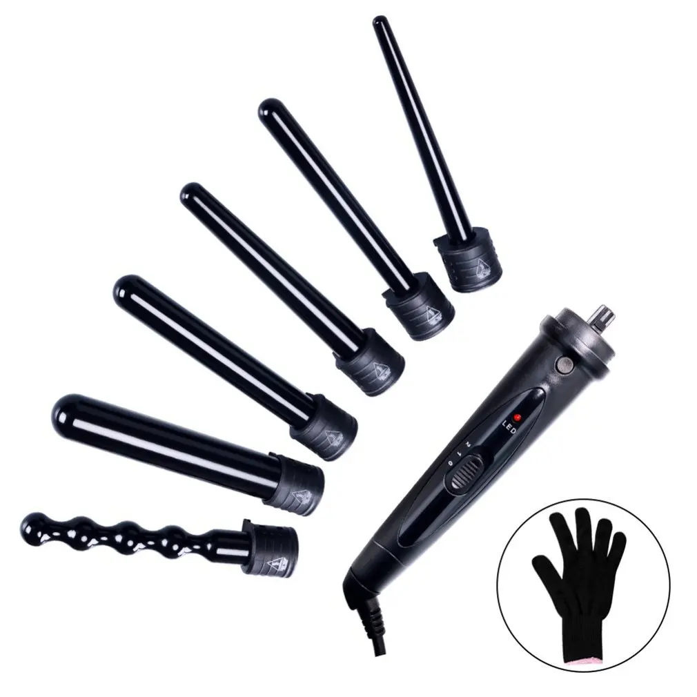 

Multi-Function Tube Curling Machine Ceramic Multi-Speed Thermostat 6 In 1 Volume Straight Dual-Use Hair Curler