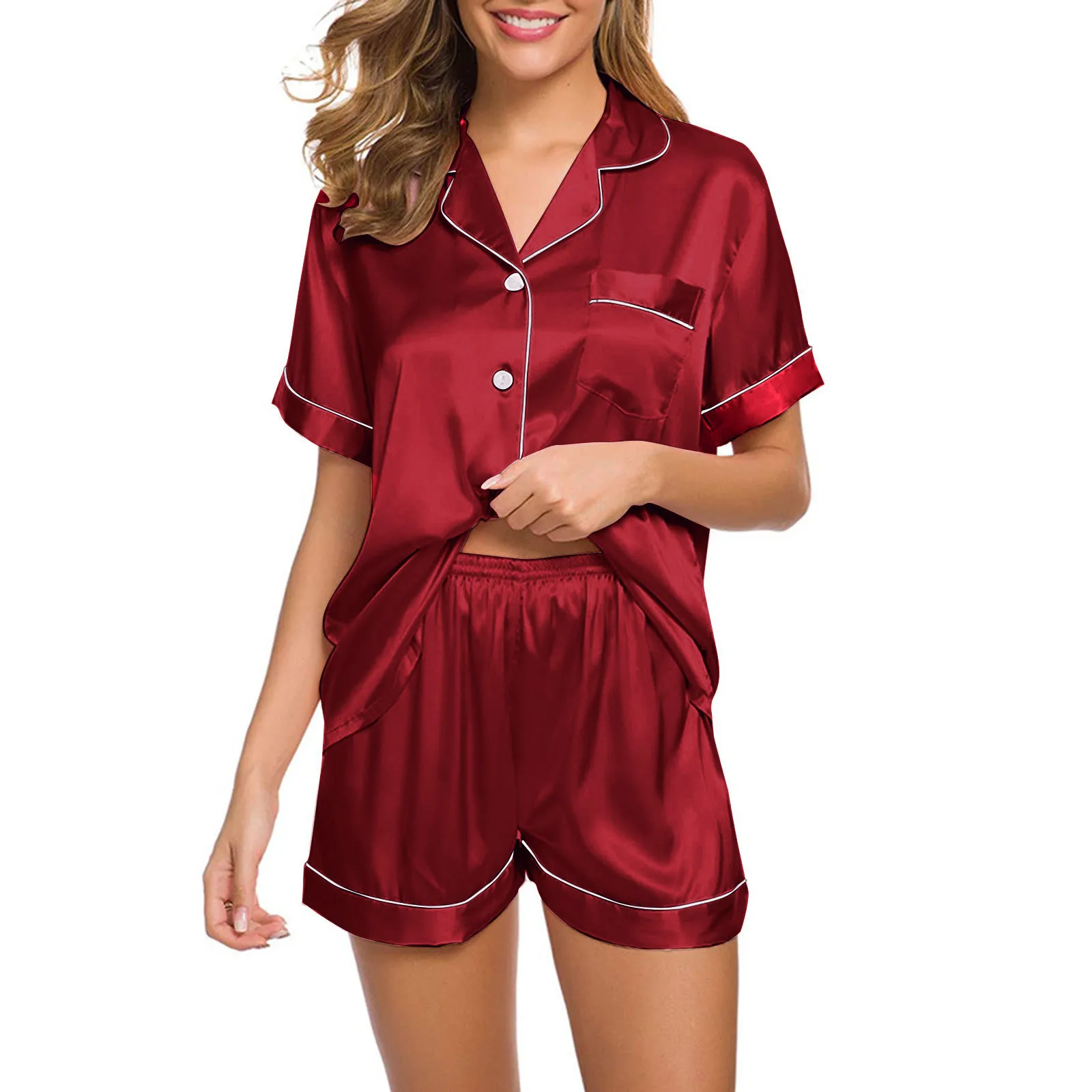 Women Pajamas Set Satin Silk Pajamas Summer Pyjamas Home Clothes Nightwear Long Nightgown 5XL Large Size Sleepwear