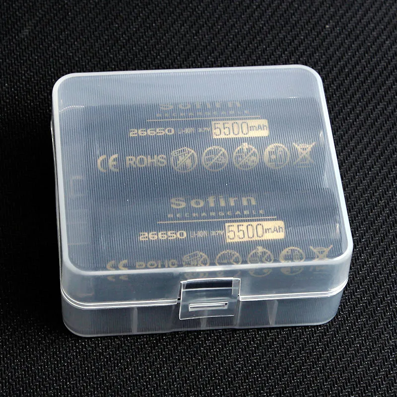 Литий-ионная батарея высокой емкости 2 шт. Sofirn 3,7 в 5500 мАч защищенная перезаряжаемая батарея 26650 с футляром для хранения
