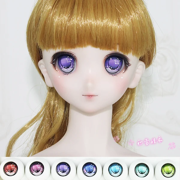 

Estartek 1/6 1/4 1/3 Acrylic Shine Star Anime Eyes for BJD SD DD Dollfie Dream Doll Action Figure DIY 14 16 18 20 22 24mm