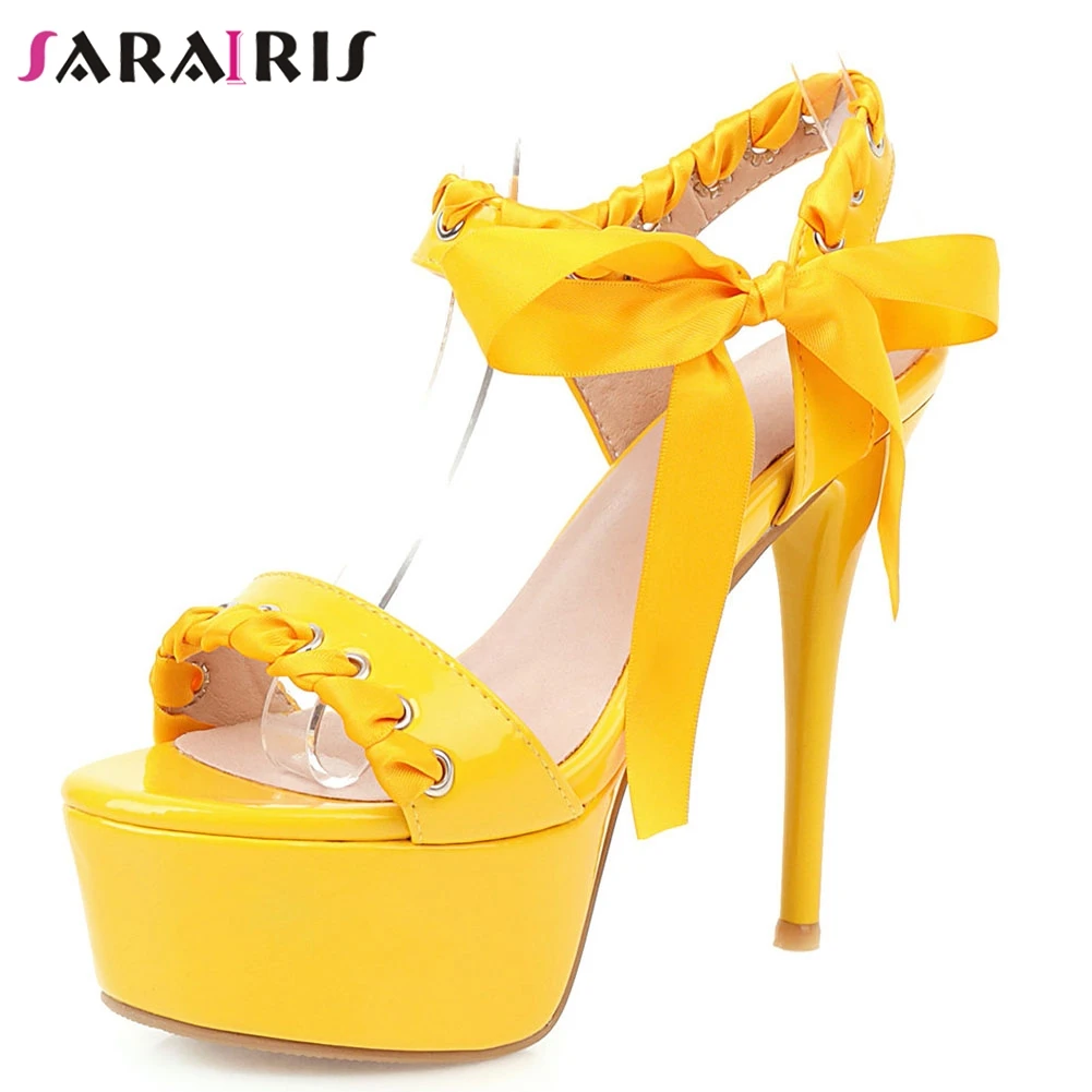 

SARAIRIS Ins Female Platform Thin Belt High Heel Sandals Dress Party Metal Prom Round Toe Sandals Women Summer Shoes Woman