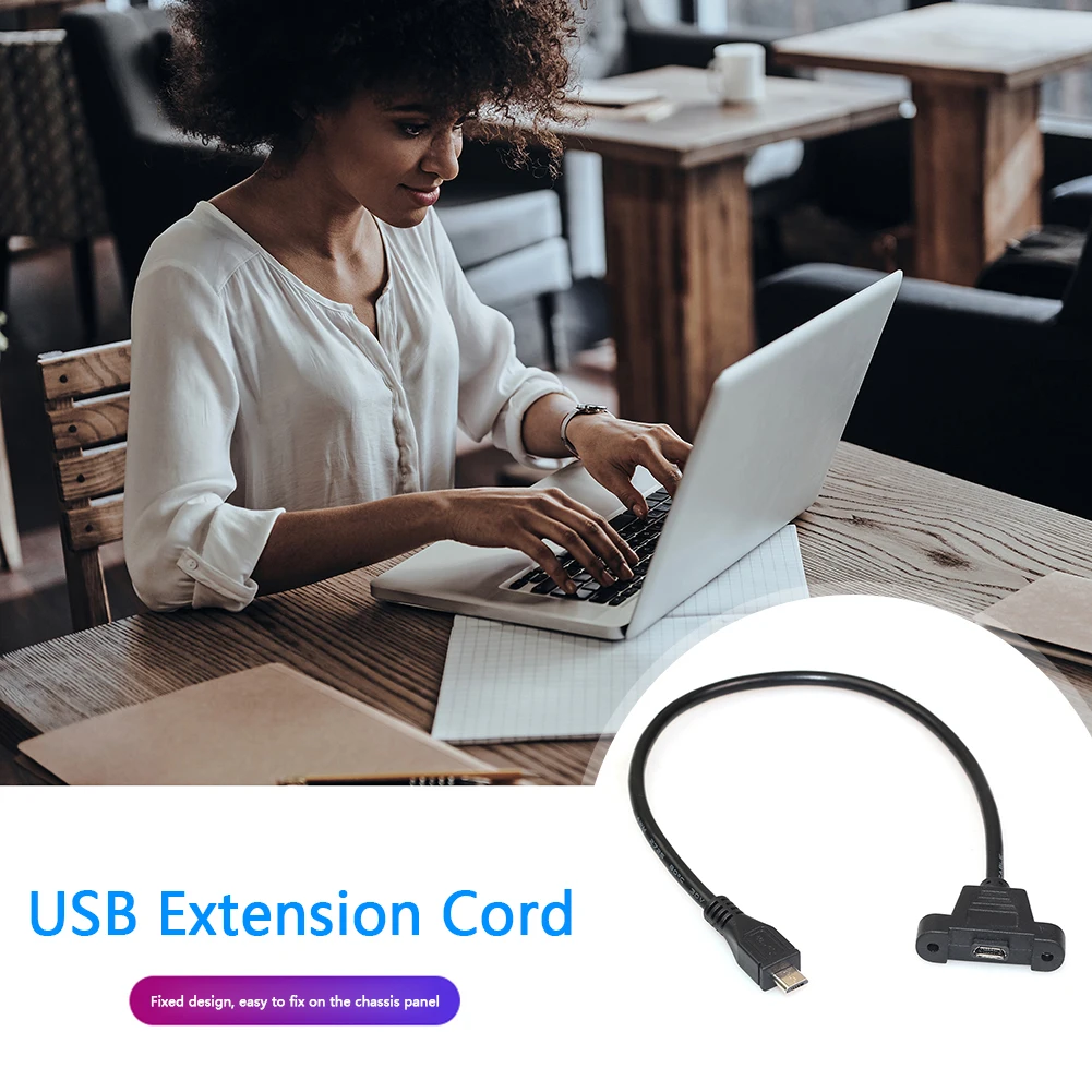 5Pin Удлинительный кабель шнур с винтами панель крепление отверстие Micro USB M/F разъем