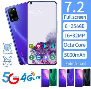 

7.2 inch p47 smartphone network global deliver Snapdragon 855 telefones celulares 8GB 256GB Octa Core camera 4 mobile phones
