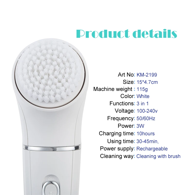 5 in 1 kemei electric cleanser rechargeable face brush epilator facial cleansing device women electric lady shaver massager face