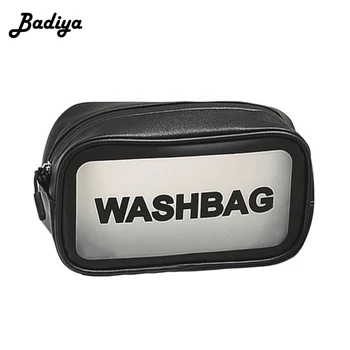 

Travel Cosmetic Bag New Women Make Up Bags Fashion Transparent PVC Lady Makeup Case Neceser Toiletry Organizer Wash Storage Bag