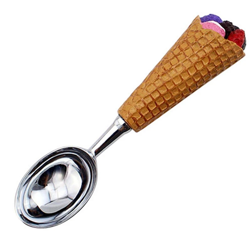 

1Pcs Diy Handle Stainless Steel Ice Cream Spoon Ice Cream Spoon Ice Cream Stacks Fruit Spoon
