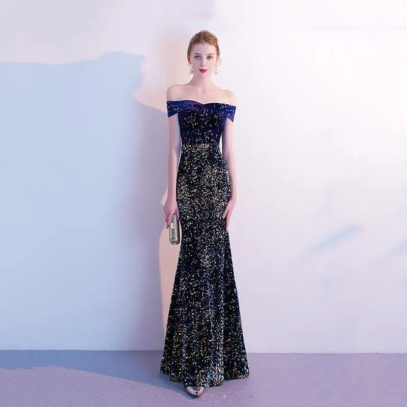 Элегантное вечернее платье русалки с v-образным вырезом, Qipao, черное сексуальное платье с открытой спиной, платье для выпускного вечера - Цвет: Style 9
