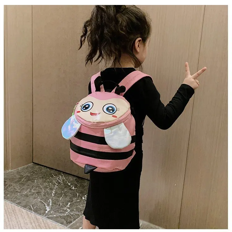 Kawaii маленький рюкзак с пчелами для девочек и мальчиков, нейлоновые регулируемые школьные сумки, сумка с животными, плюшевый Детский рюкзак, игрушки, детский подарок