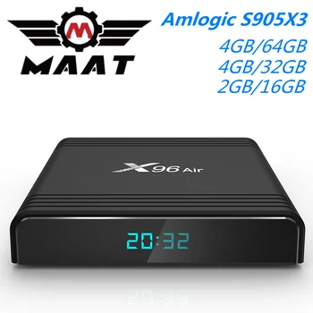 

5PCS/Lot X96 Air Amlogic S905X3 4GB Ram 32GB Smart TV Box Quad Core 8K 2.4G&5G Wifi USB3.0 Set Top Box Android 9.0 TVBox X96Air