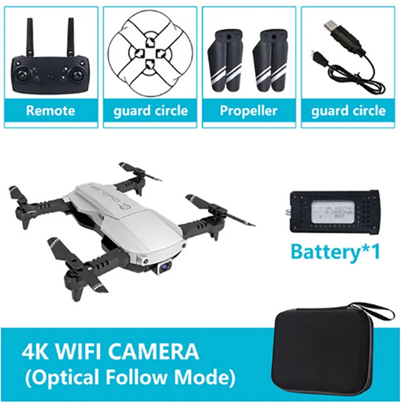 Дрон 4K 1080 в реальном времени wifi передача HD камера оптический поток Hover Rc вертолет rc Квадрокоптер с камерой rc игрушки - Цвет: 4k camera siliver