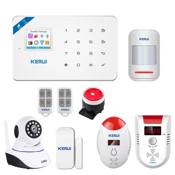 

KERUI W18 WIFI Wireless GSM Alarm System Home Security Alarm Host Eas Kit APP Remote Control Home Security Alarm Host with Siren