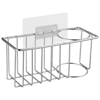 

Sink Organizer Sponge Holder for Kitchen Sink Caddy, 2 in 1 Brush Holder,Stainless Rust Proof WaterProof Sponge Caddy