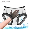 CHAOZHU – culotte en maille et dentelle pour femmes, sous-vêtements Sexy, Transparent, sans entrejambe, pour la maison, grande taille de 40 à 75kg ► Photo 1/6