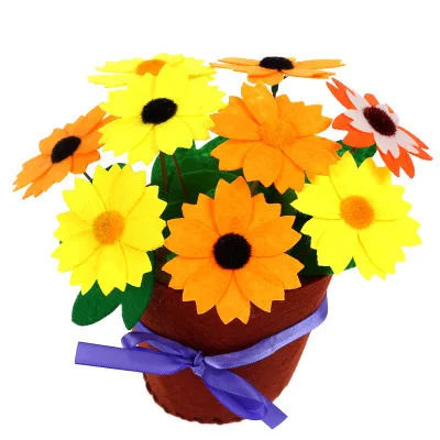 Игрушки для детей художественные ремесла Дети DIY цветочный горшок Горшечное растение детский сад Обучающие образовательные игрушки Обучающие игрушки ручной работы - Цвет: D