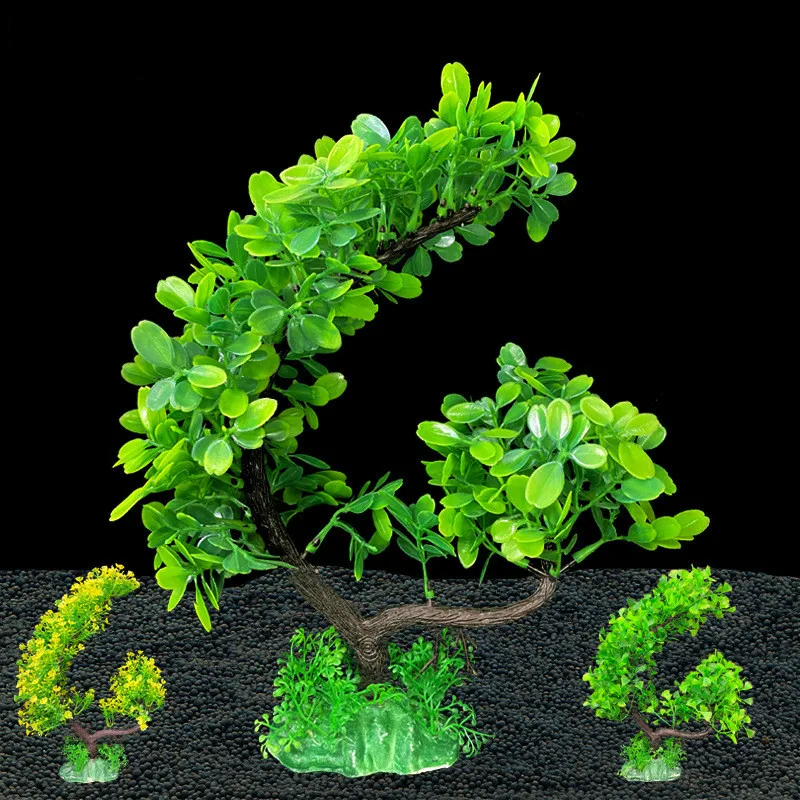 

30CM Fish Farming Aquarium Decoration Landscaping Home Environmental Protection Plastic Curved Tree Accessories Supplies