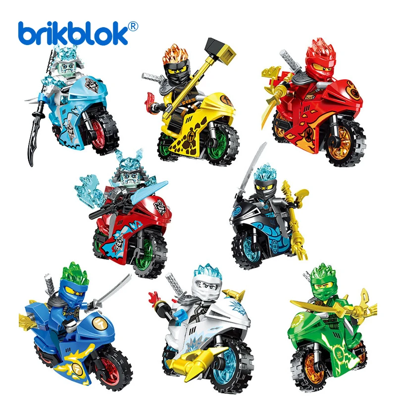 

Ninja New Motorcycle Building Blocks Bricks figure toys Carmadon Kai Jay Zane Cole Lloyd Secrets of the forbidden Gift Toy