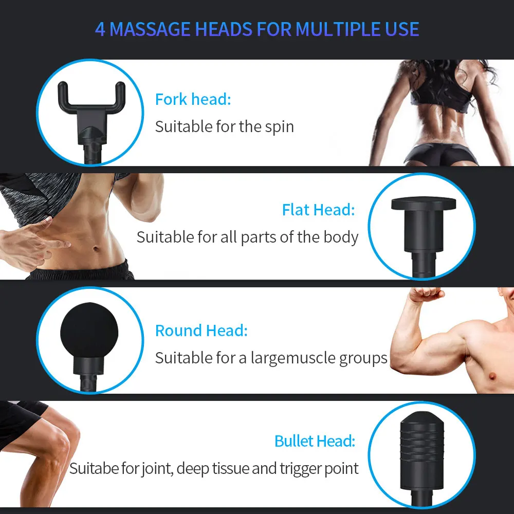 2020 Новинка! Электрический массажный пистолет для глубоких мышц ударное