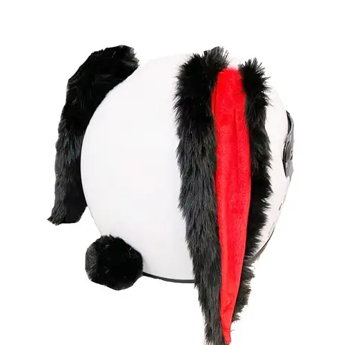 Car Motorcycle Helmet Cute Plush Rabbit Ears Decor Motocross Full Face Off Road Helmet Accessories Sticker Cosplay Auto Styling - Image 6