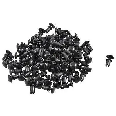 100x Disassemble 7.5mm Push in Height Nylon Clips Fasteners Rivets Black | Обустройство дома