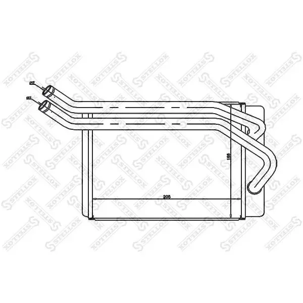 Радиатор печки Hyundai SantaFe 2.0/2.2/2.4/2.7 00 STELLOX 10-351