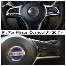 

Lapetus Accessories Interior Front Steering Wheel Button Frame Lid Cover Trim ABS Fit For Nissan Qashqai J11 2017 2018 2019 2020