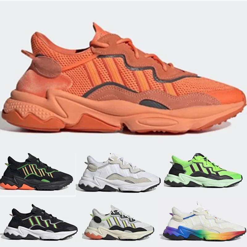 

XPAY Pride 3M Reflective Xeno Ozweego For Men Women Running Shoes Green Solar Yellow Halloween Tones Core Black Trainer Sport