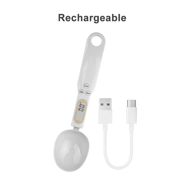 Measuring Spoon Scale LCD Digital Kitchen Measuring Spoons 500g/0.1g Portable Kitchen Scales for Baking Coffee Pet