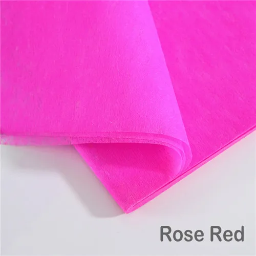 Rose red 38 листов хлопчатобумажной папиросной бумаги оберточная бумага букет оберточный материал бумага Цветок Рождественский подарок Свадебная Упаковка украшения бумага - Цвет: Rose red