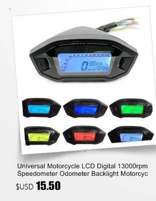 Универсальный мотоцикл lcd цифровой 13000 об/мин Спидометр Одометр подсветка мотоцикла одометр для 2,4 цилиндров метр