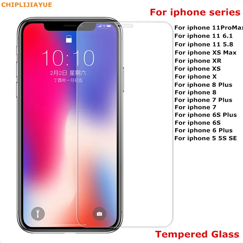 9H HD закаленное стекло для iphone X XS 11 Pro Max XR 7 8 Защита экрана 5S защитное на 6s Plus стекло|