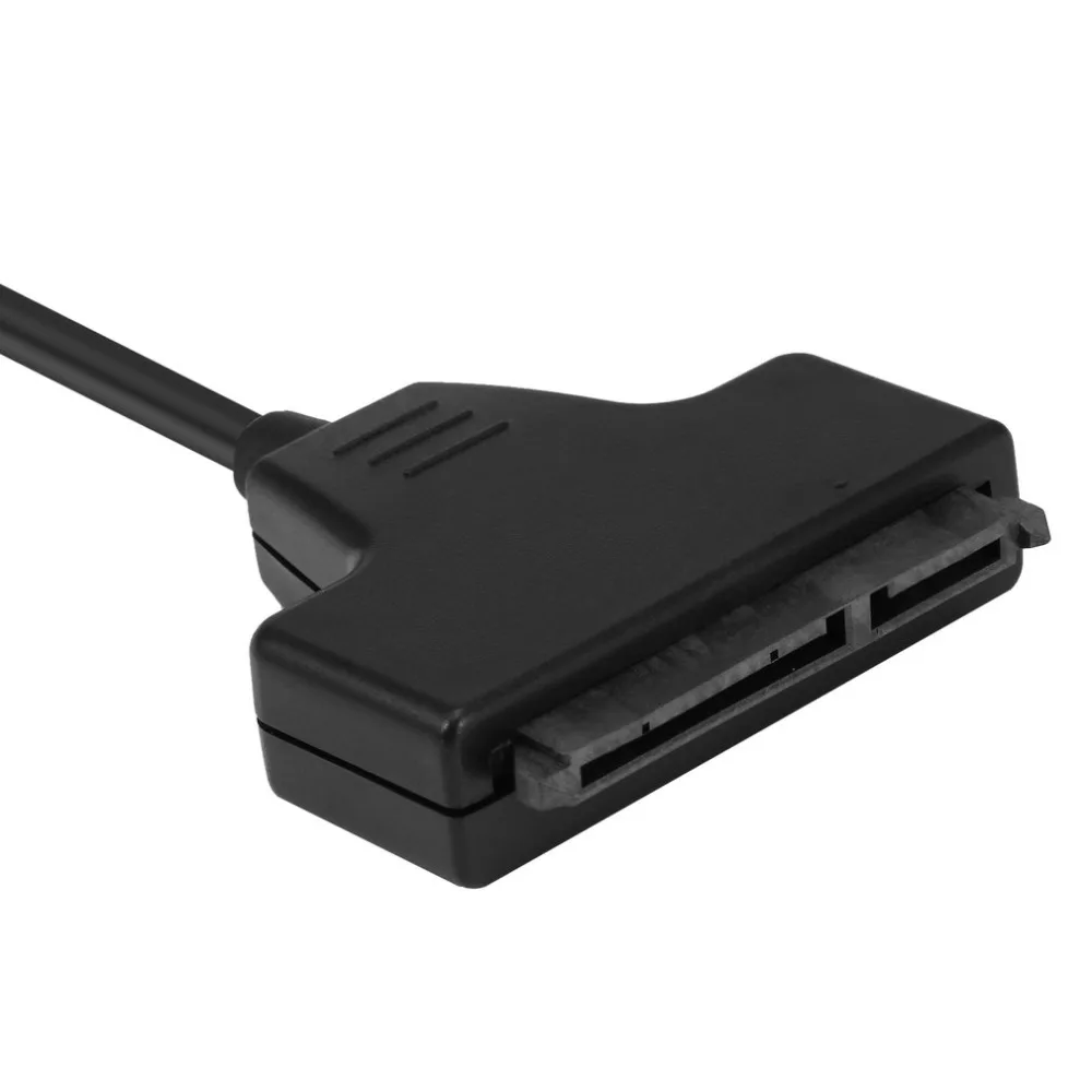 Высокая производительность черный светильник контактный кабель адаптер USB 2,0 на SATA 7+ 15 Pin 22 до 2," HDD жесткий диск с USB кабель питания