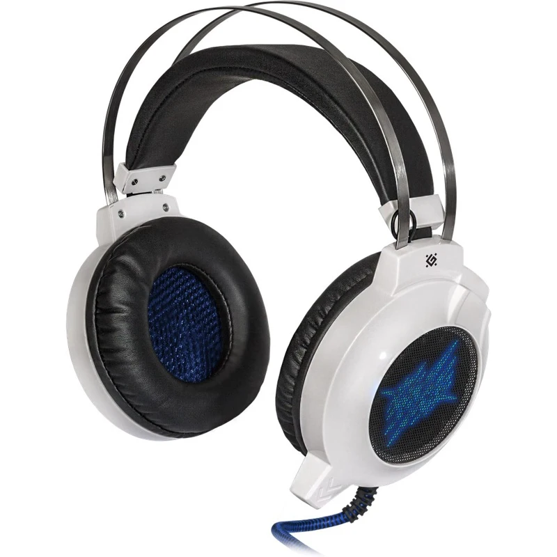 Headset Defender Icefall G 510D White Blue wired stereo 20 20000 Hz 32 Ohms 110 dB 100 16000 Hz 42 dB USB 2x mini jack white blue