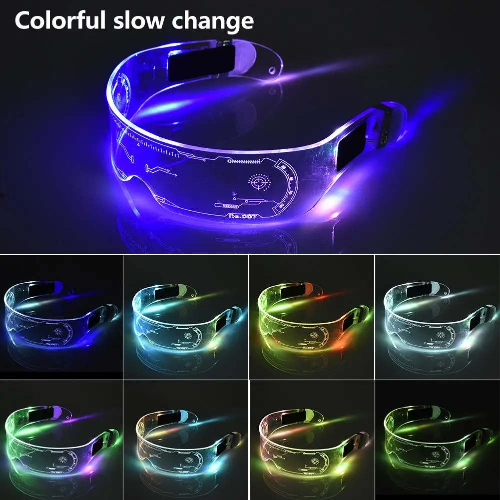 Podazz Luminous LED Glasses EL Wire Light Up Fashion Neon Cold Light Sunglasses for Dancing Party Bar Meeting Glowing Rave Costume Atmosphere Activing DJ Bright Props Blue 